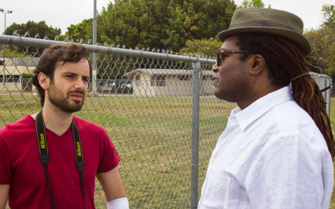 Ricardo Lemvo (right) is an Angolan-Congolese singer. His father was part of the generation that first arrived in LA