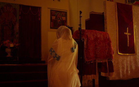 Every Sunday Ethiopians gather in church early in the morning